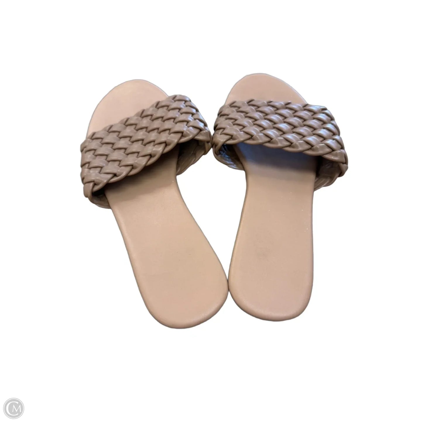 Sandals Flats By Clothes Mentor In Tan, Size: 9.5