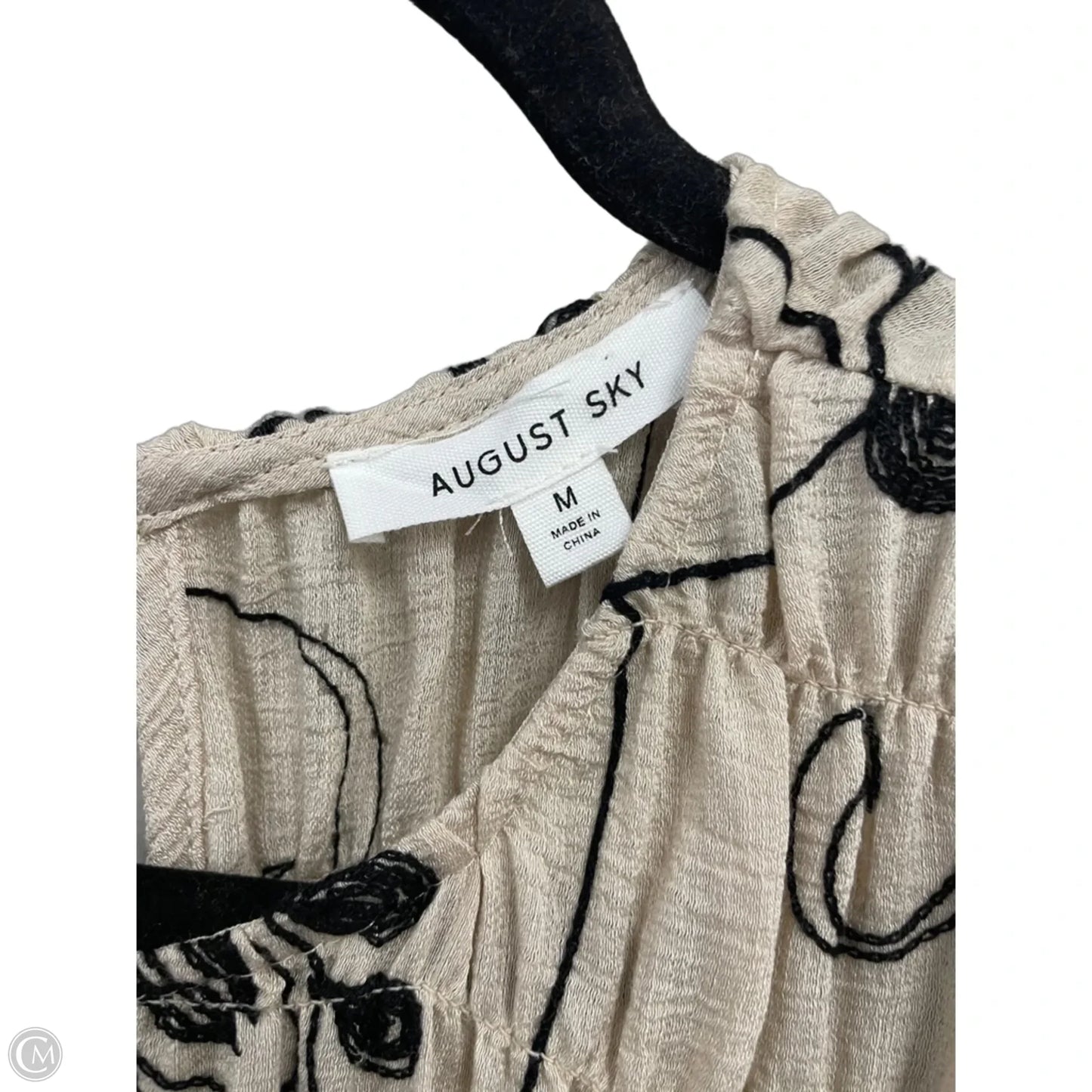 Dress Casual Midi By Clothes Mentor In Black & Tan, Size: M