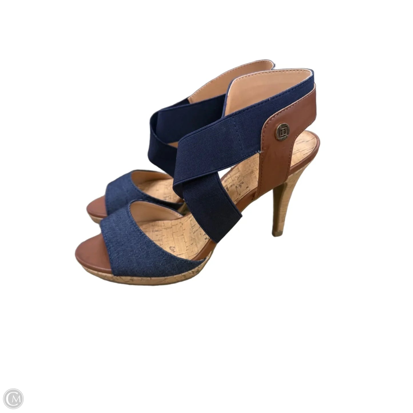 Shoes Heels Stiletto By Liz Claiborne In Blue & Brown, Size: 9