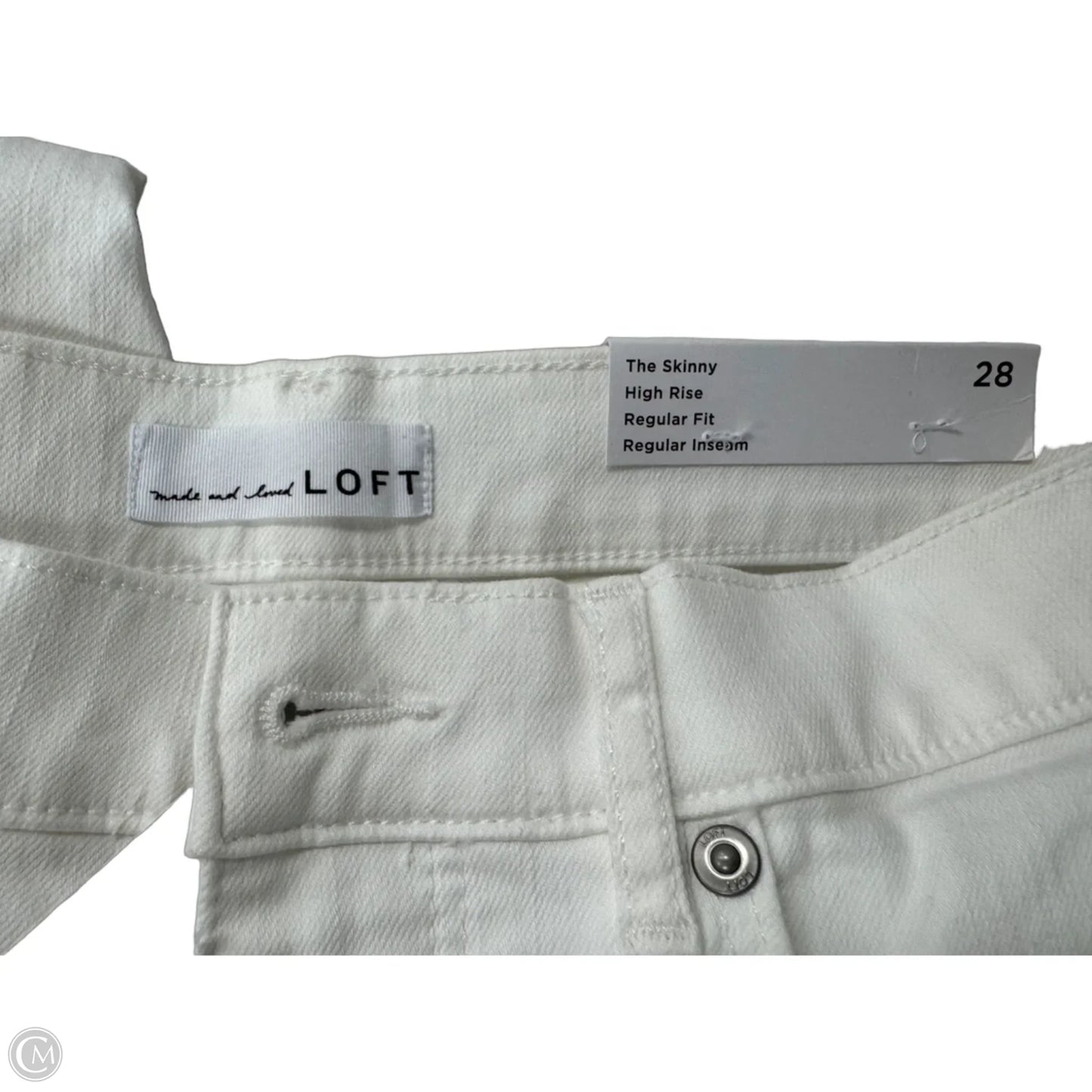 Jeans Skinny By Loft In Cream, Size: 6