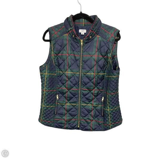 Vest Puffer & Quilted By Crown And Ivy In Green & Red, Size: Xl