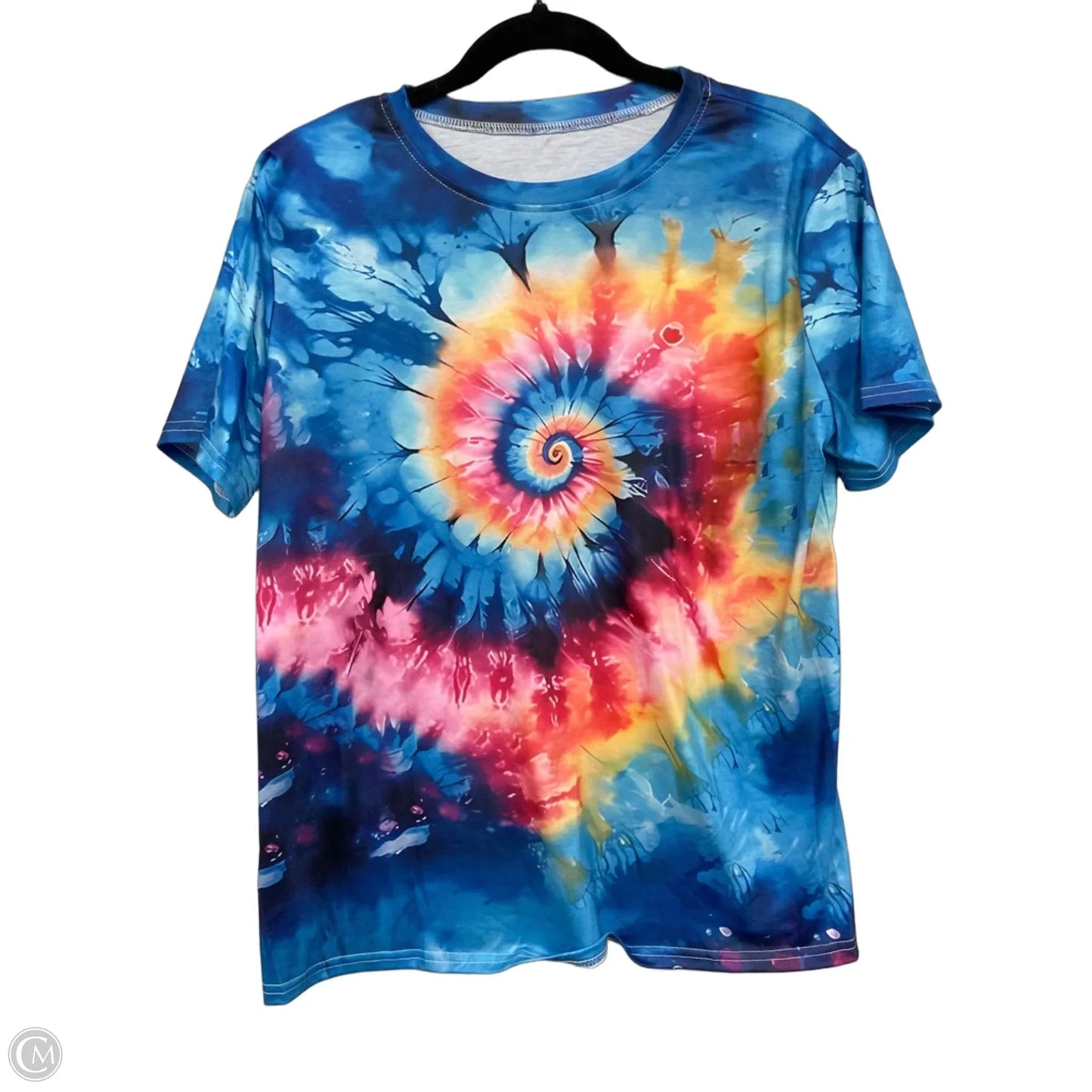 Top Short Sleeve Basic By Clothes Mentor In Blue & Pink, Size: Xl