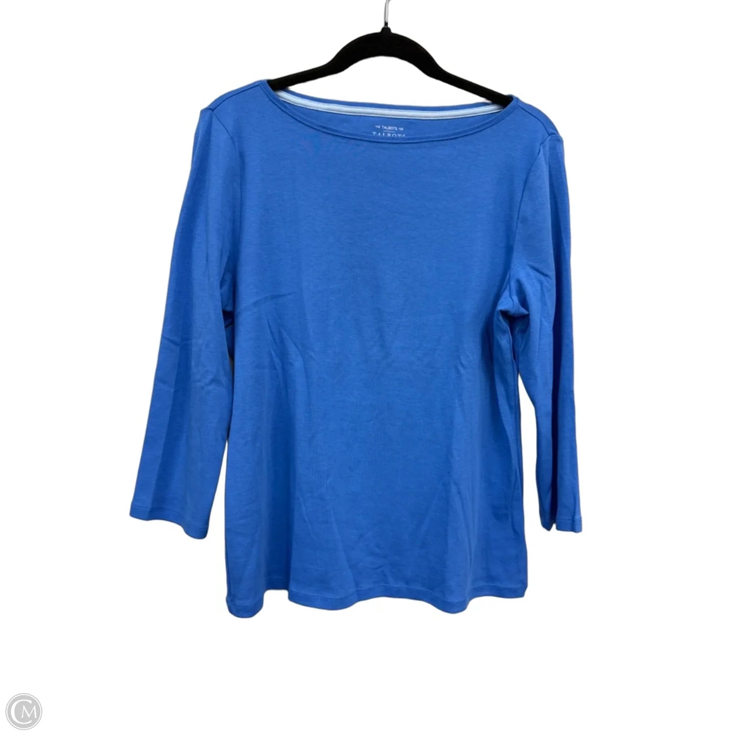 Top 3/4 Sleeve By Talbots In Blue, Size: L
