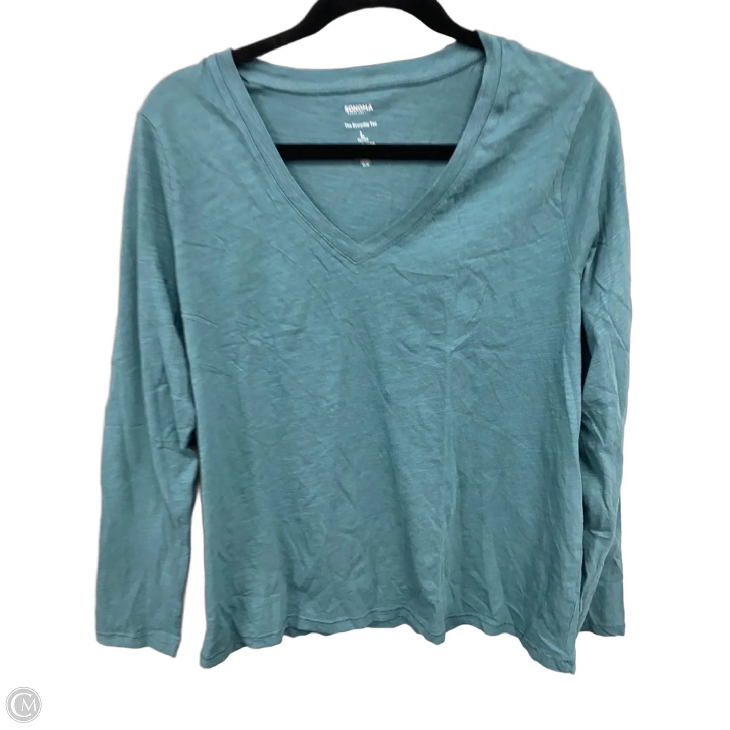 Top Long Sleeve Basic By Sonoma In Green, Size: Lp
