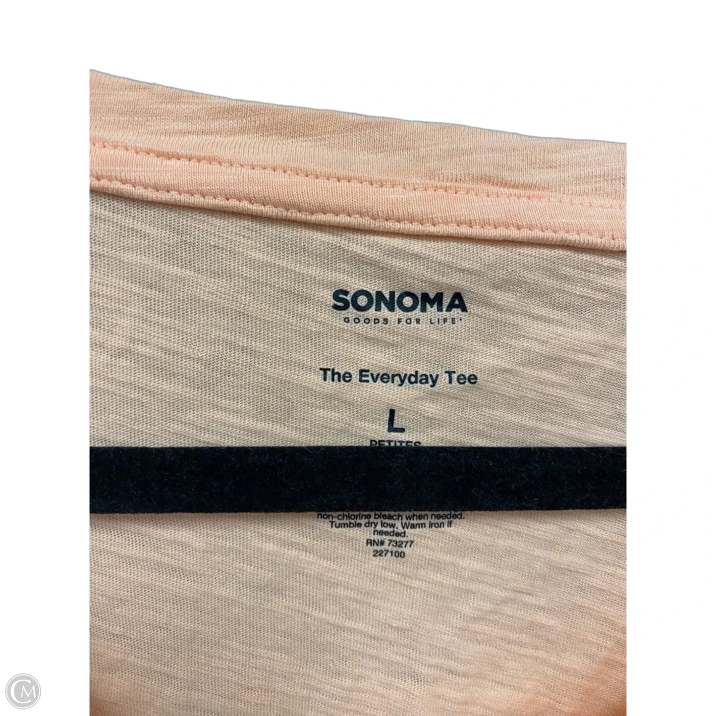 Top Long Sleeve Basic By Sonoma In Peach, Size: Lp