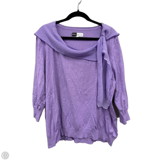 Sweater By Clothes Mentor In Purple, Size: 2x