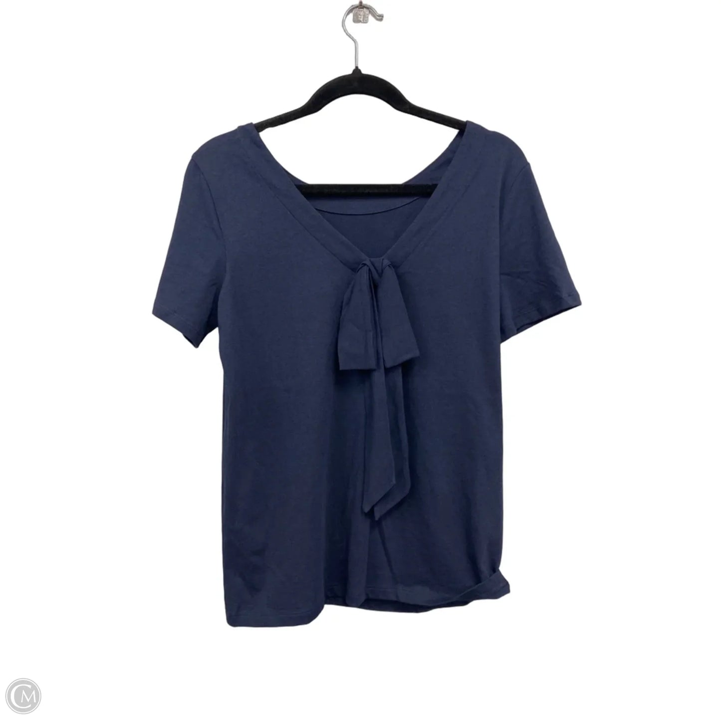 Top Short Sleeve By Banana Republic In Navy, Size: S