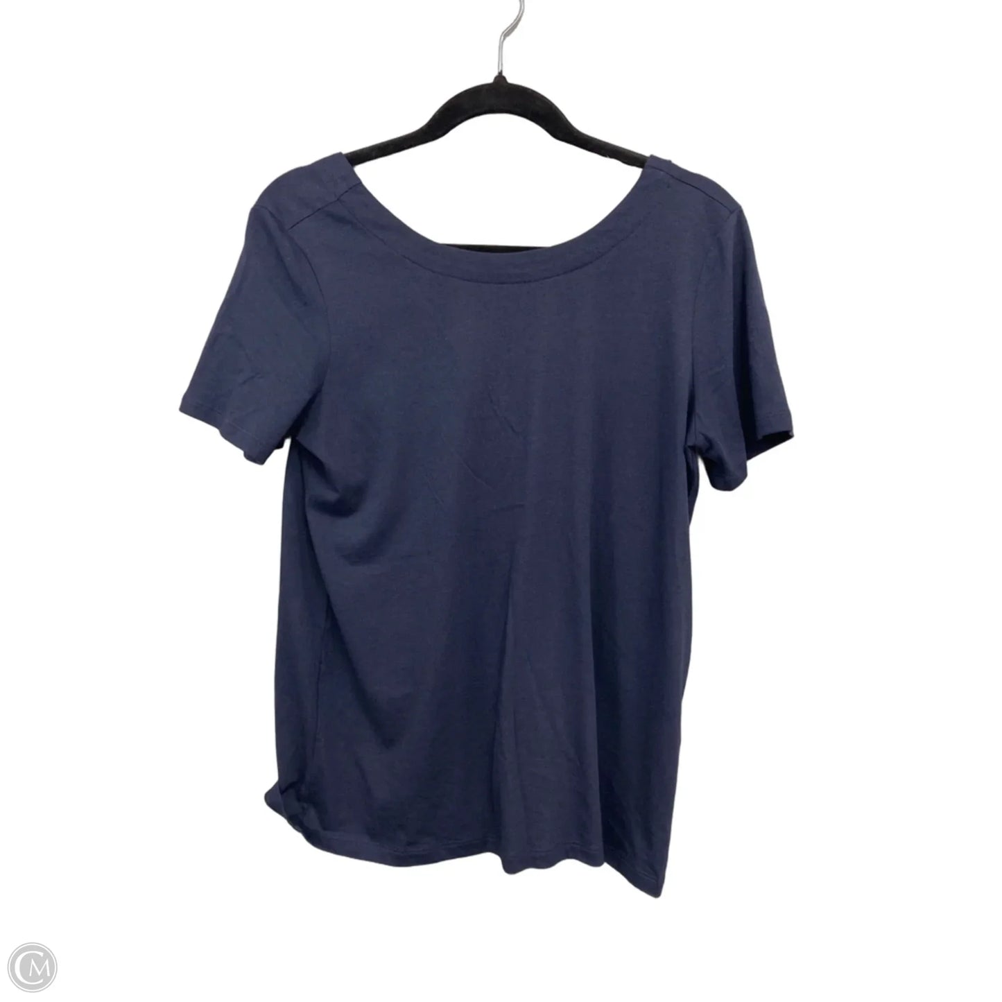 Top Short Sleeve By Banana Republic In Navy, Size: S