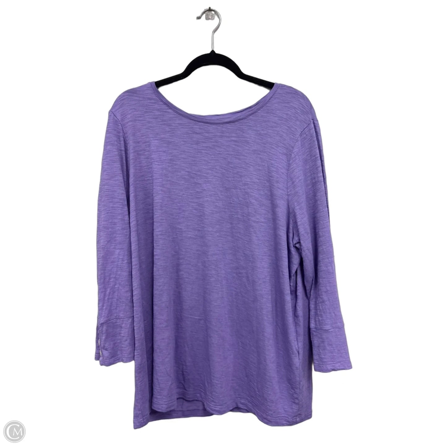 Top Long Sleeve Basic By Chicos In Purple, Size: Xxl
