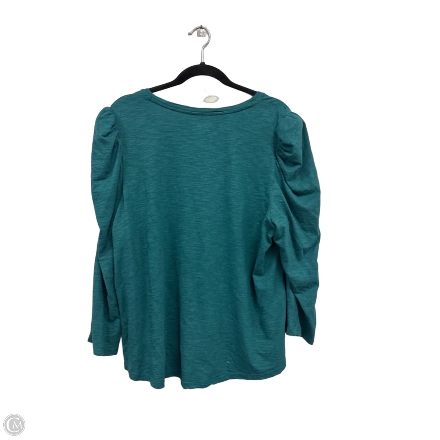 Top Long Sleeve Basic By Chicos In Green, Size: Xxl