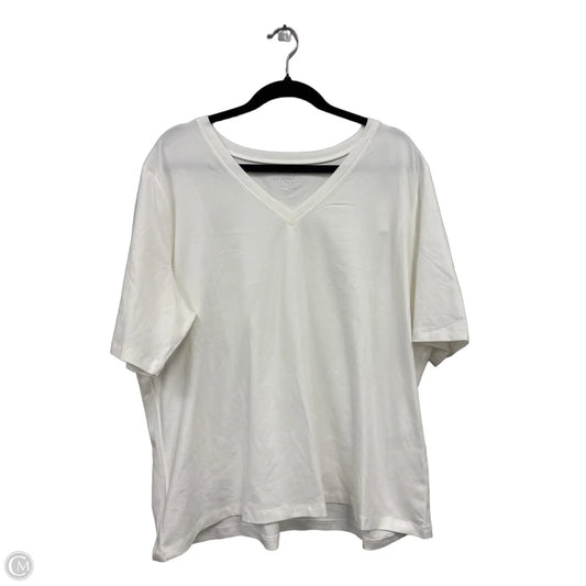 Top Short Sleeve Basic By Chicos In Cream, Size: Xxl