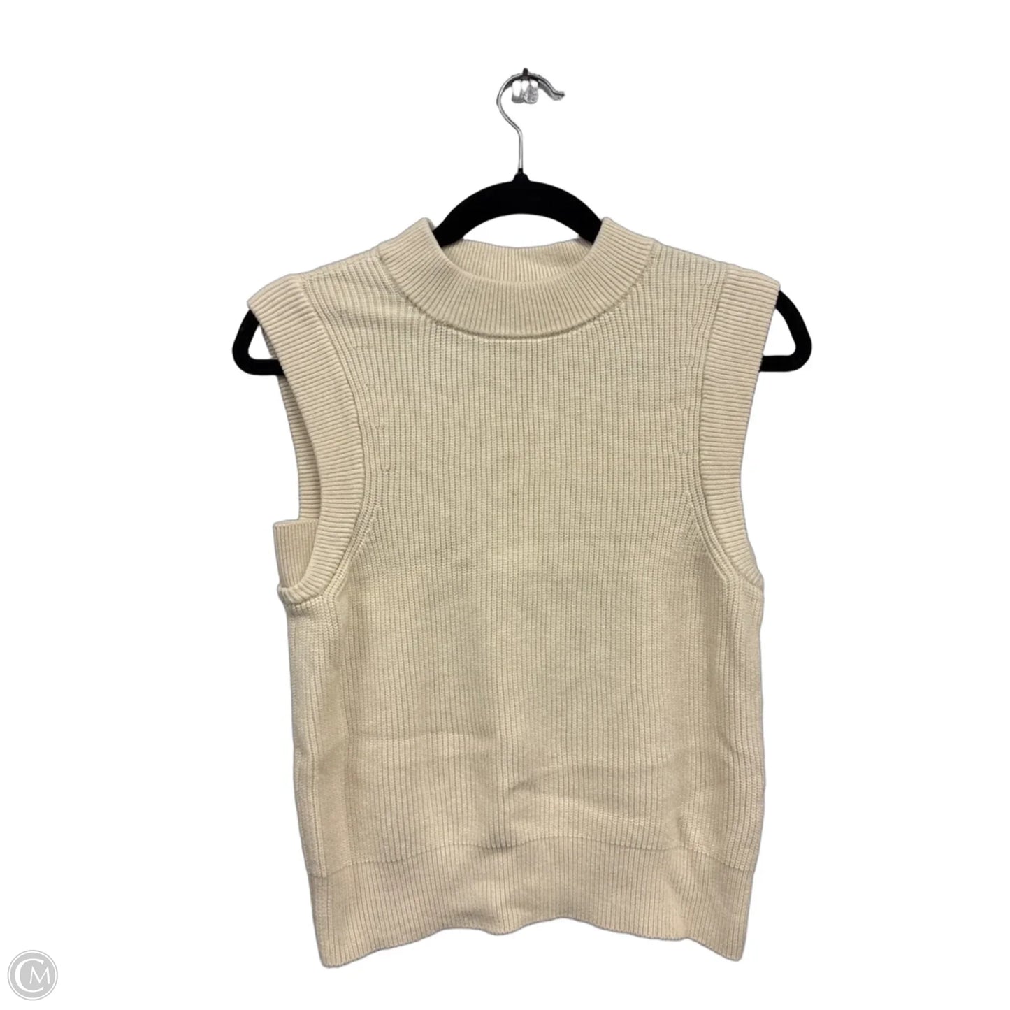 Sweater Short Sleeve By A New Day In Cream, Size: Xs