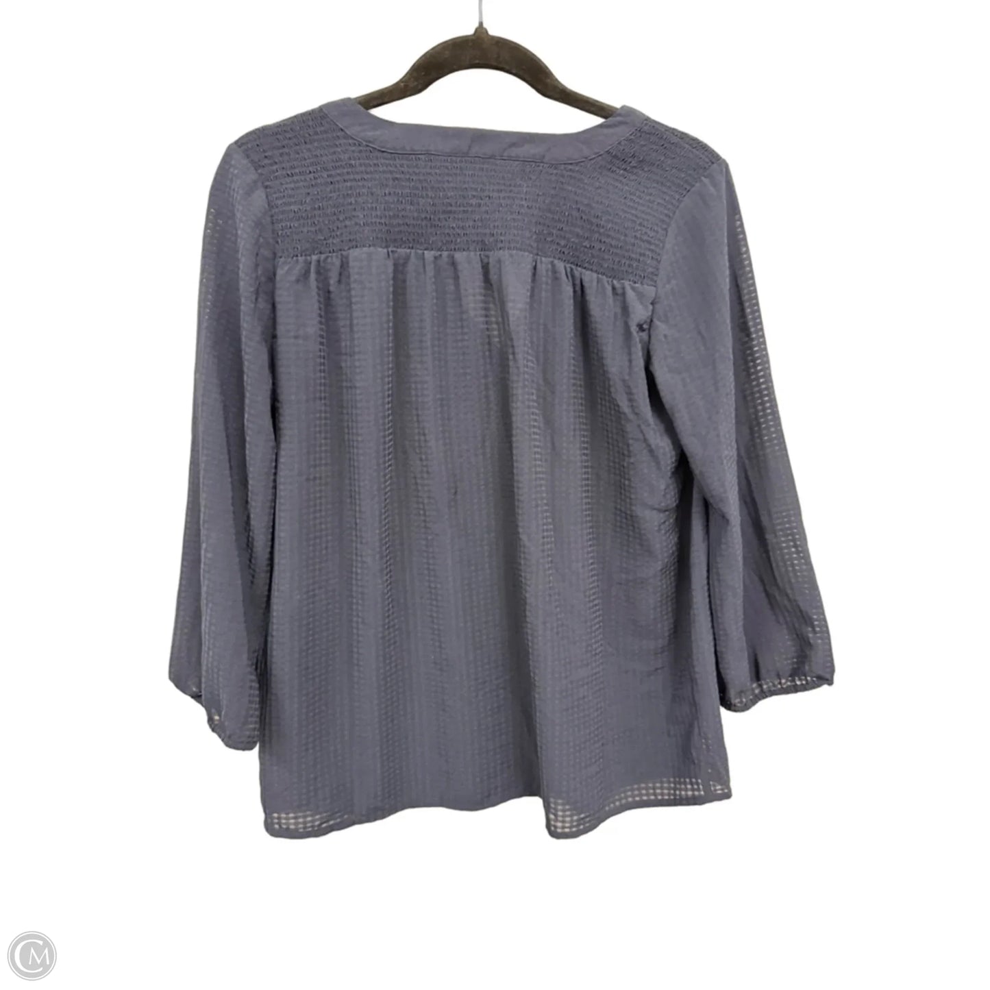 Top 3/4 Sleeve By Ann Taylor In Navy, Size: S