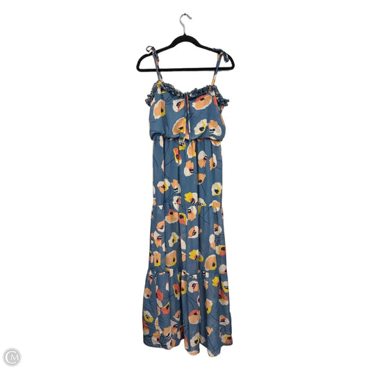 Dress Casual Maxi By Clothes Mentor In Blue & Orange, Size: M