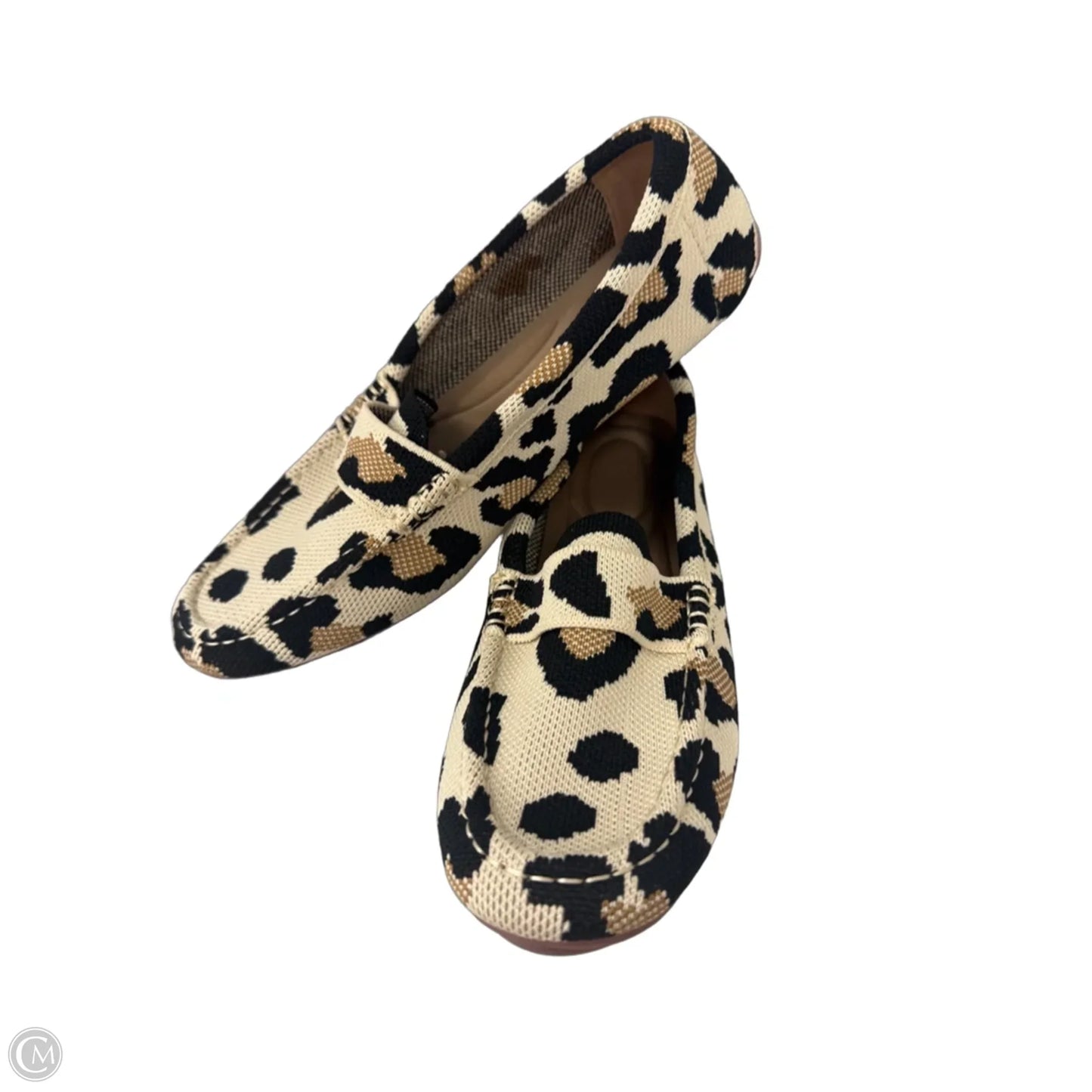 Shoes Flats By Clothes Mentor In Black & Cream, Size: 10.5