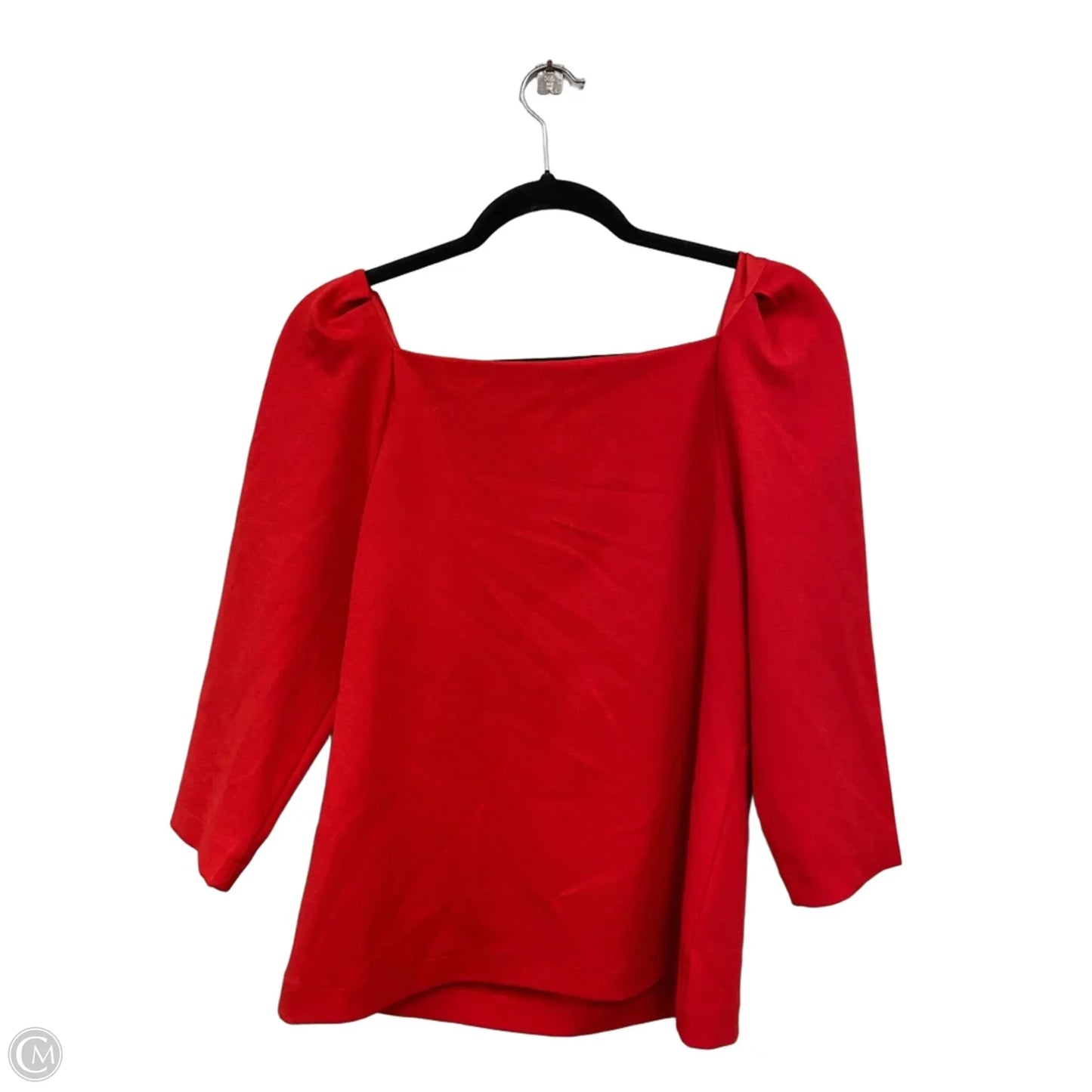 Top 3/4 Sleeve By Ann Taylor In Red, Size: S