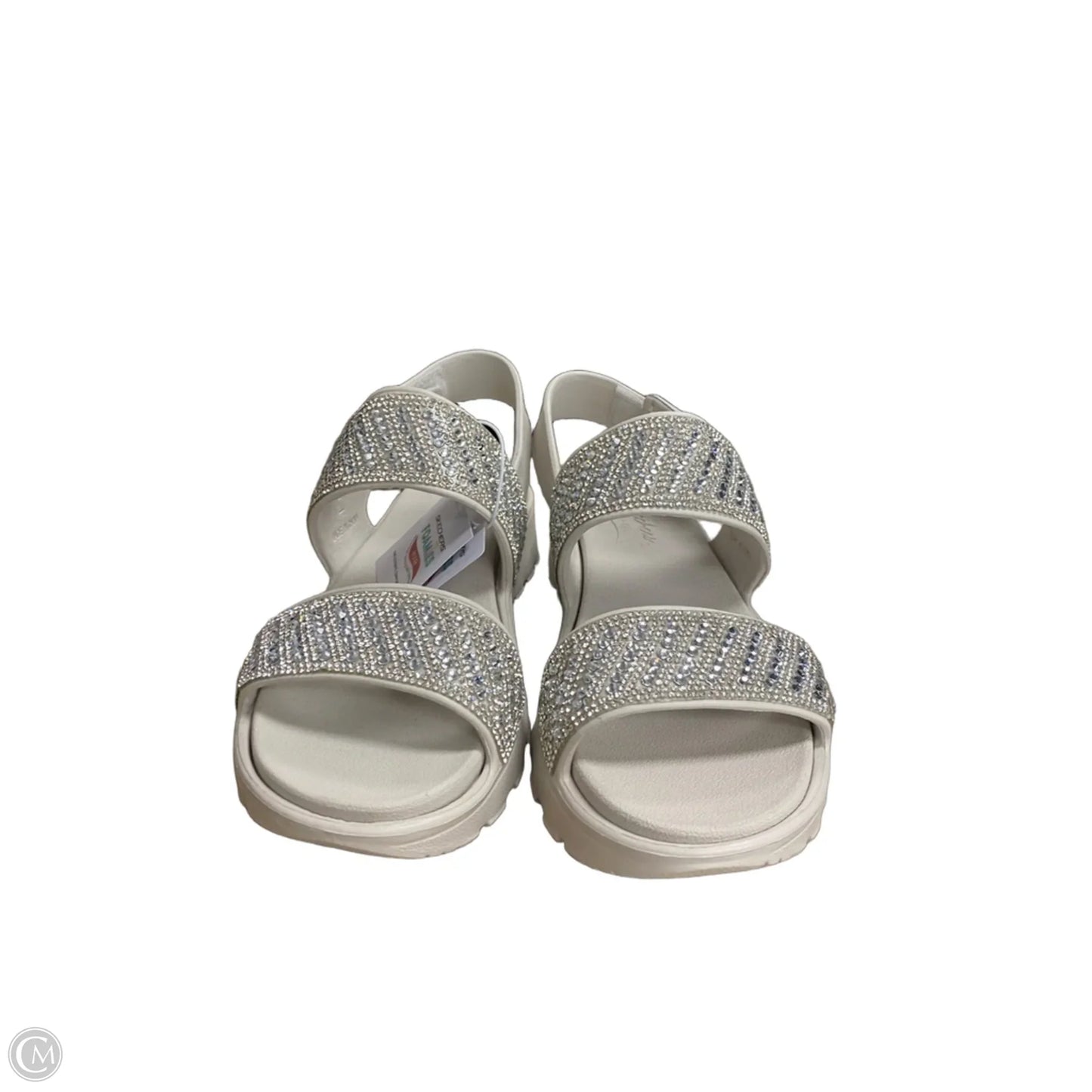 Sandals Heels Platform By Skechers In Grey & Silver, Size: 7
