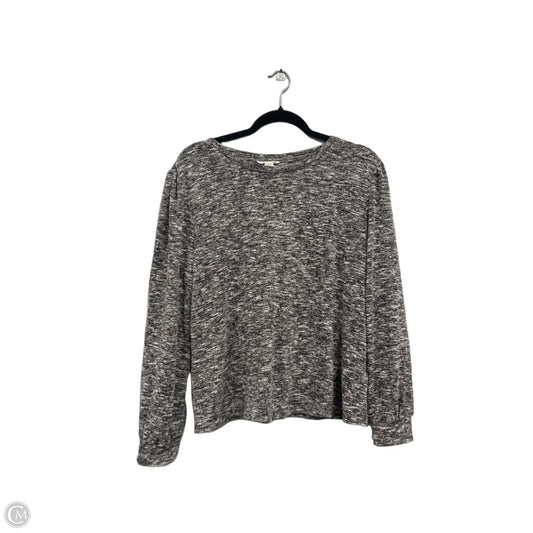 Top Long Sleeve By Caslon In Black & White, Size: L