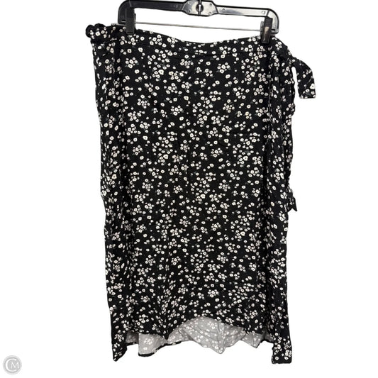 Skirt Midi By Clothes Mentor In Black & Cream, Size: Xxl