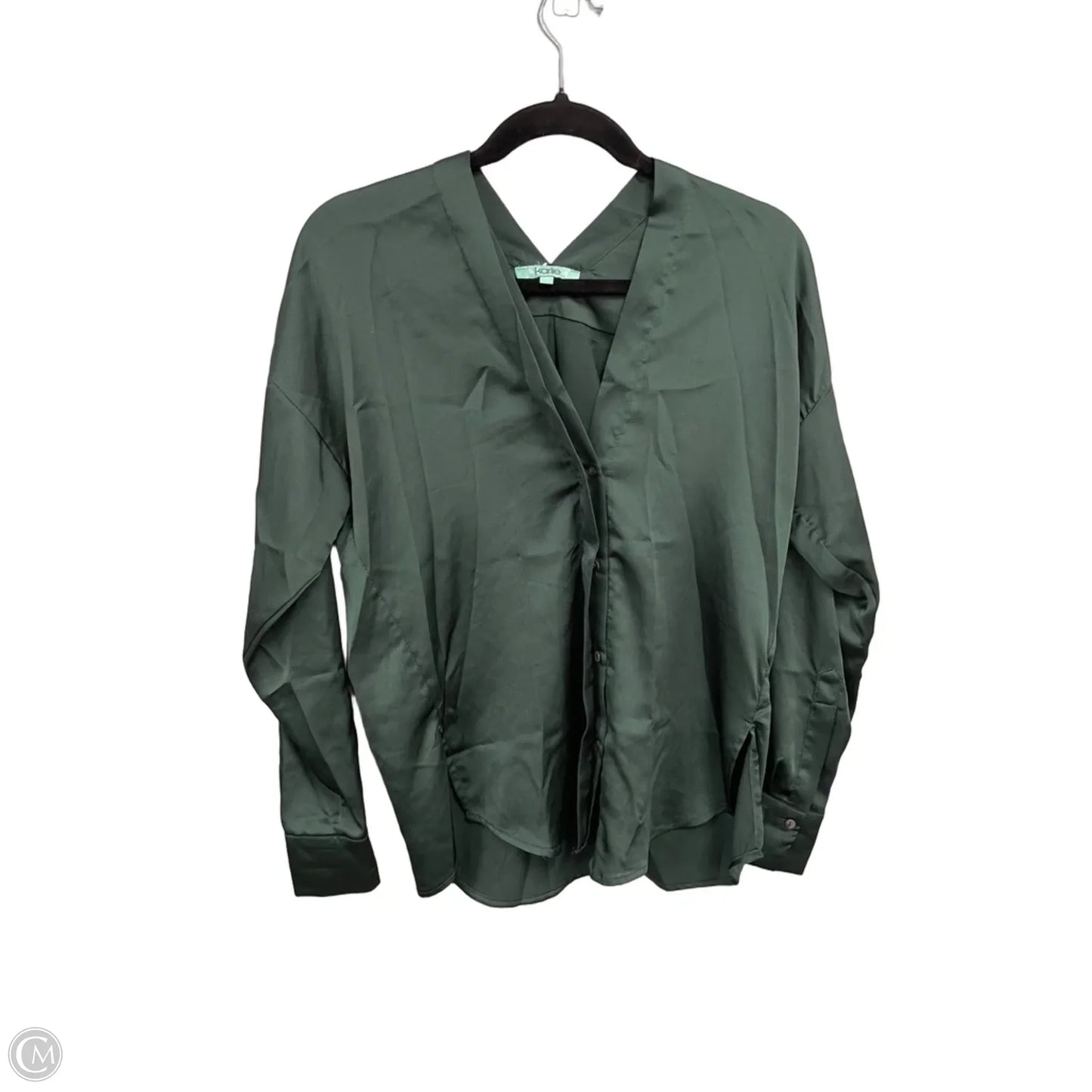 Top Long Sleeve By Karlie In Green, Size: S