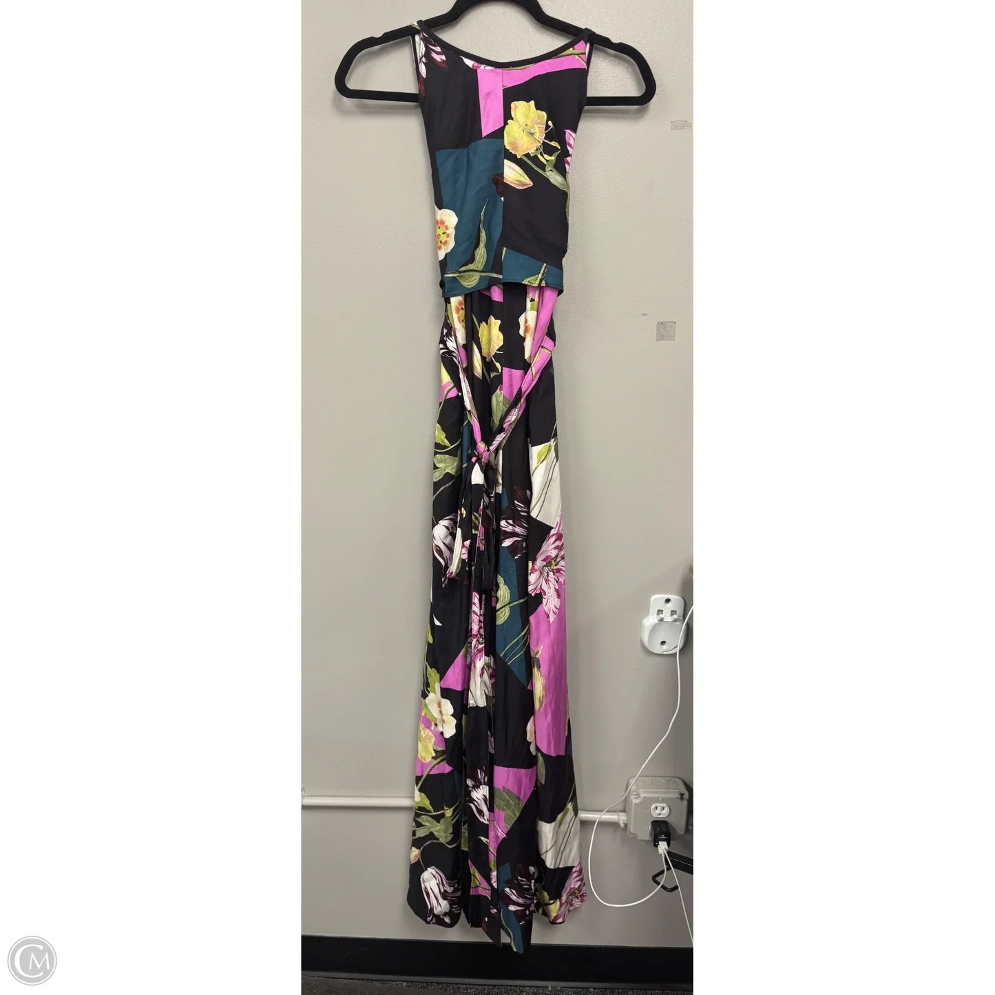 Jumpsuit By Ted Baker In Black & Pink, Size: L