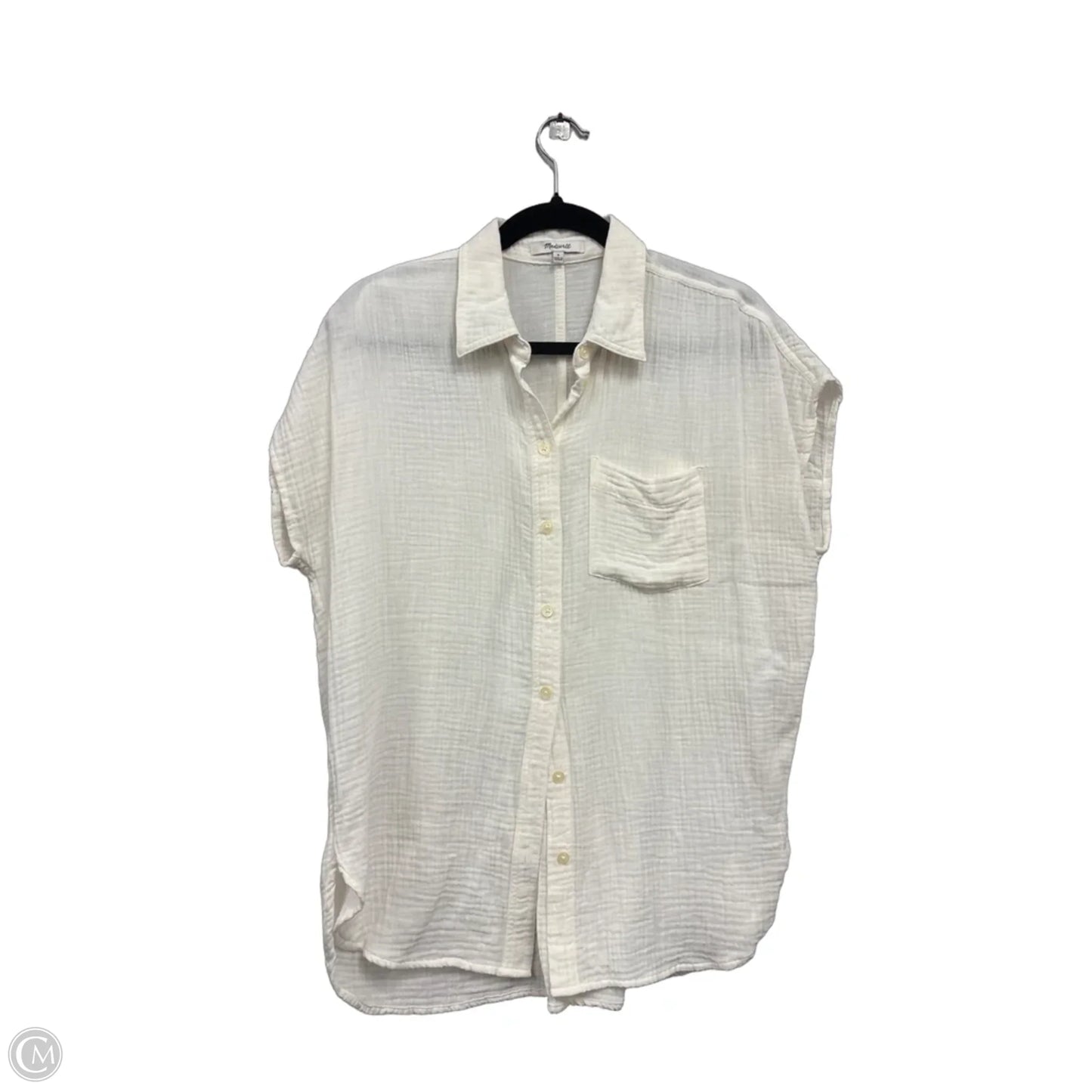 Top Short Sleeve By Madewell In Cream, Size: S