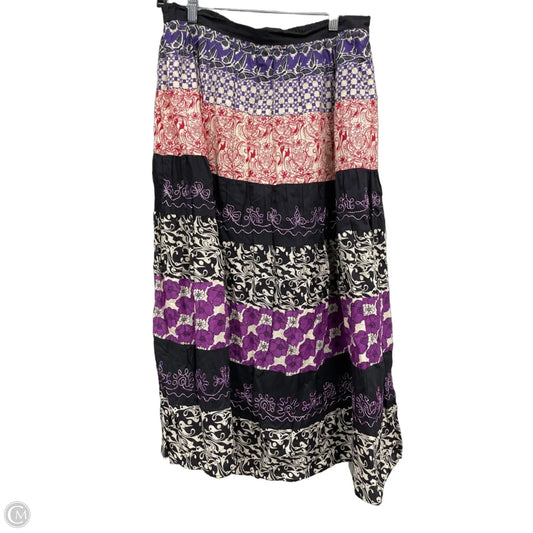 Skirt Maxi By Clothes Mentor In Black & Purple, Size: L