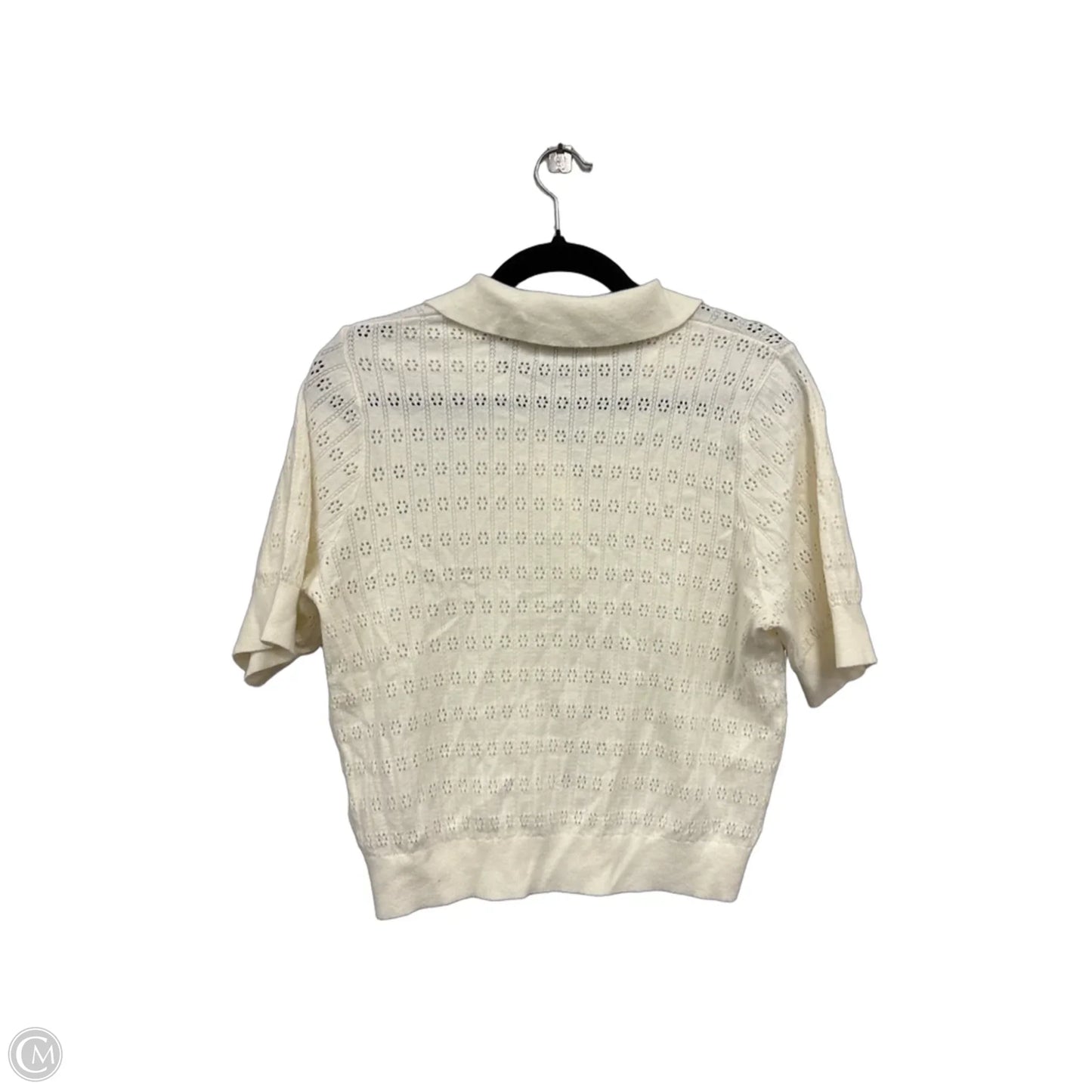Sweater Short Sleeve By Old Navy In Cream, Size: M