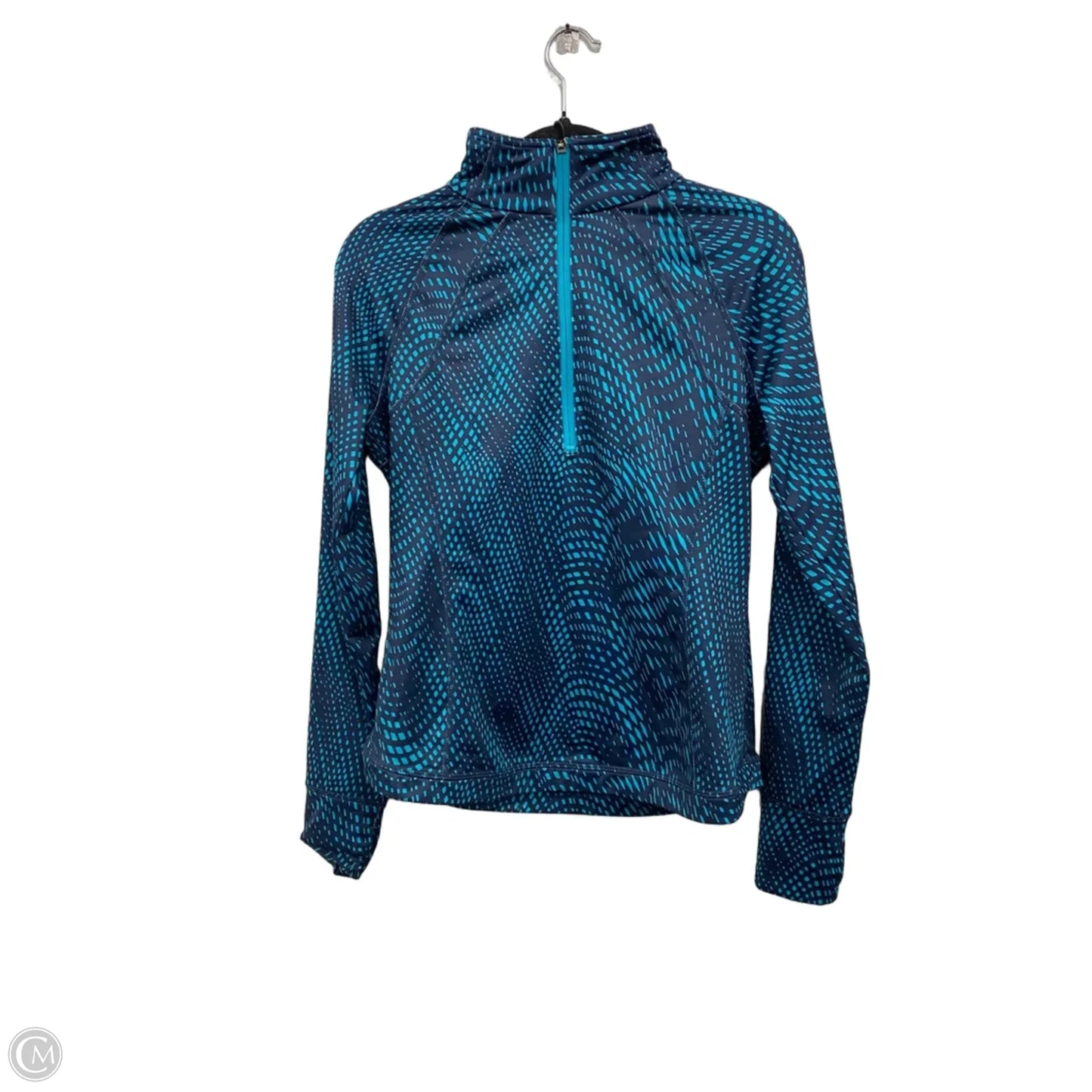Athletic Jacket By Tek Gear In Blue & Green, Size: M