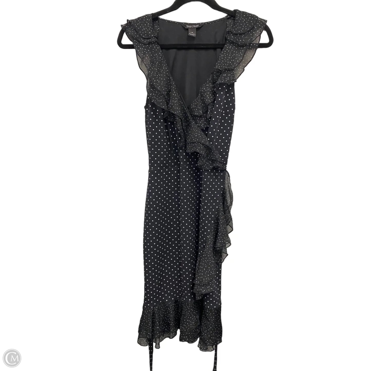 Dress Casual Midi By White House Black Market In Black & White, Size: 10