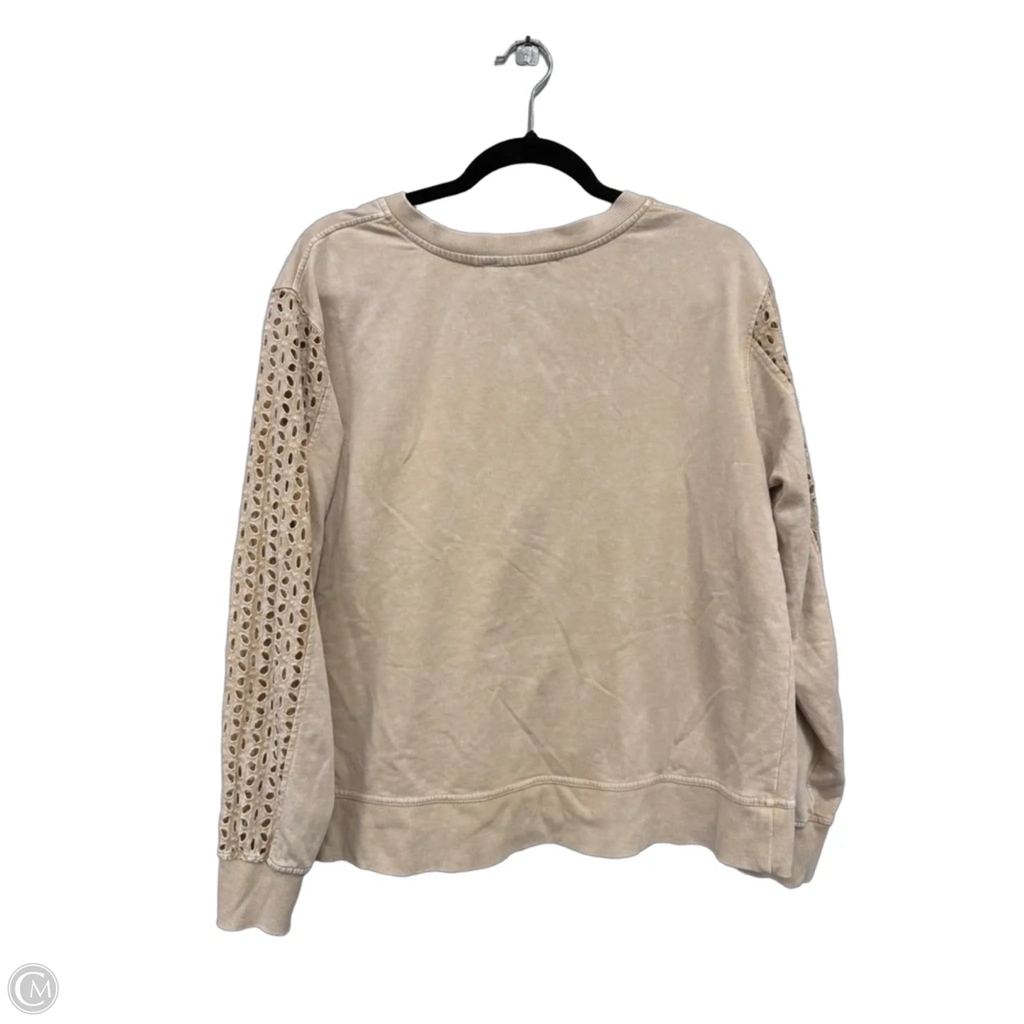 Top Long Sleeve By Jane And Delancey In Tan, Size: M