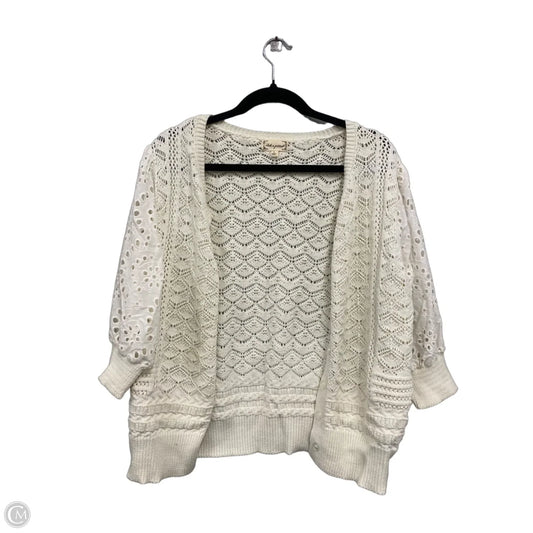 Cardigan By Clothes Mentor In Cream, Size: L
