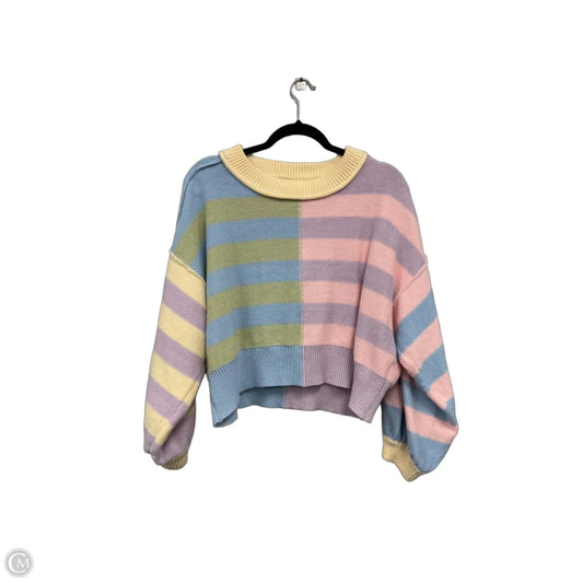 Sweater By Papermoon In Blue & Pink, Size: L