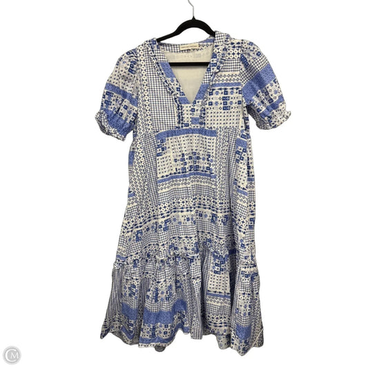 Dress Casual Midi By English Factory In Blue & White, Size: L