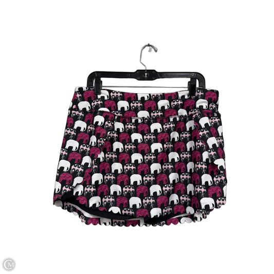 Athletic Skort By Zelos In Black & Pink, Size: L