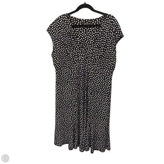 Dress Casual Midi By Jones New York In Black & White, Size: 22