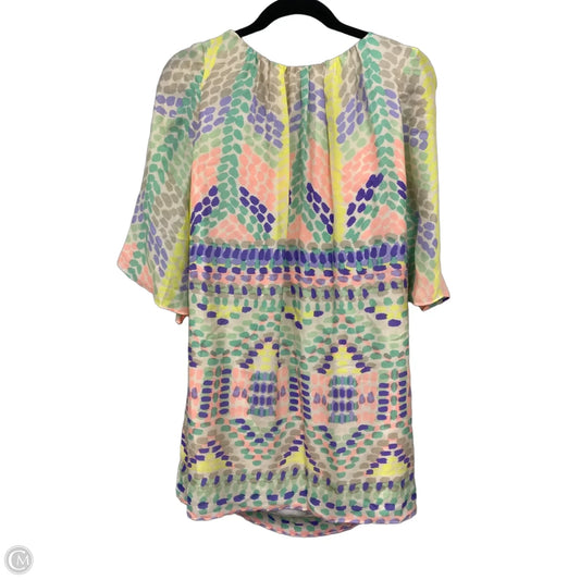 Dress Casual Short By Shoshanna In Green & Purple, Size: 4