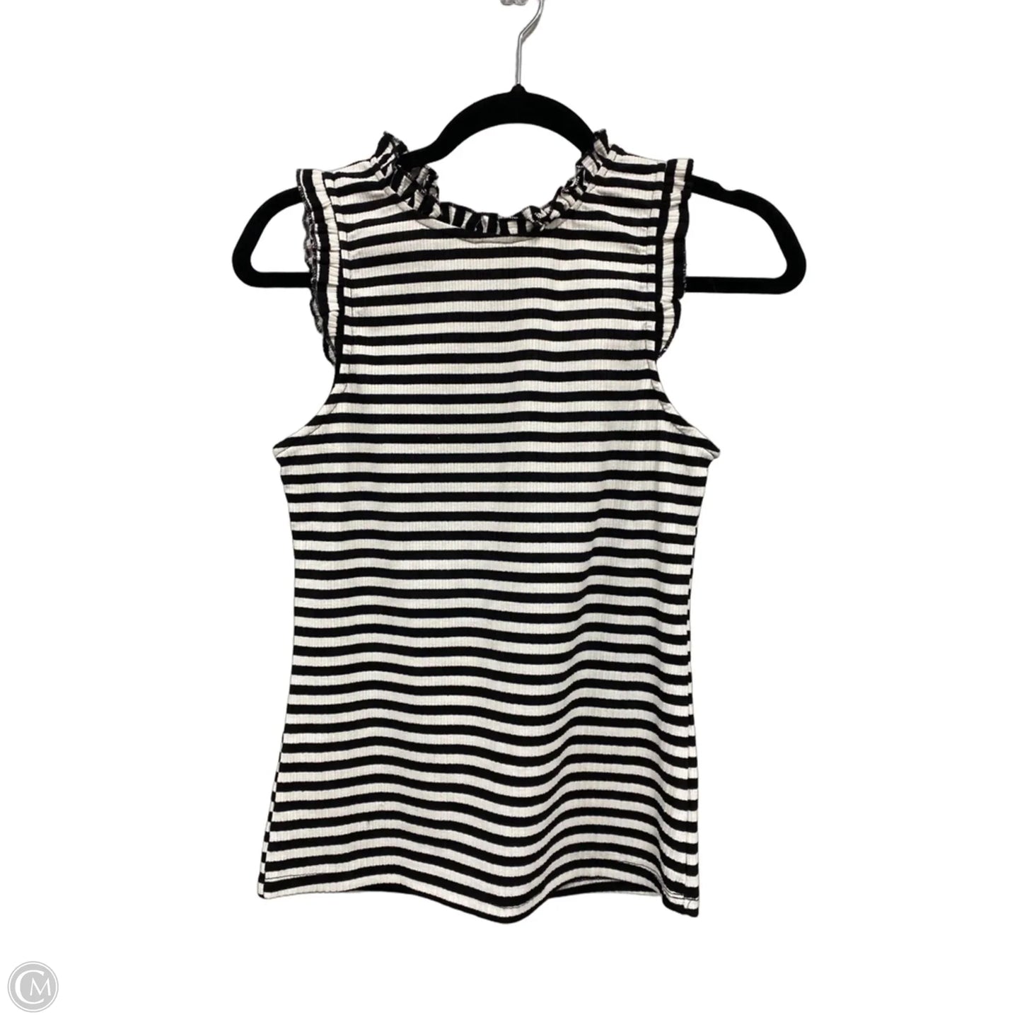 Top Sleeveless By Hayden La In Black & White, Size: S