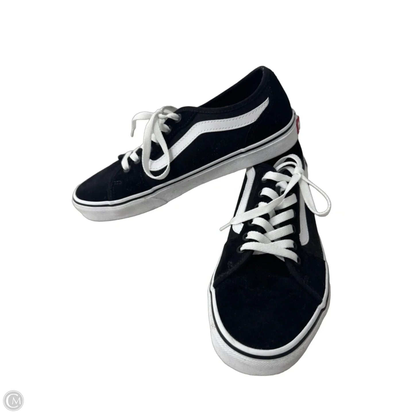 Shoes Sneakers By Vans In Black & White, Size: 10