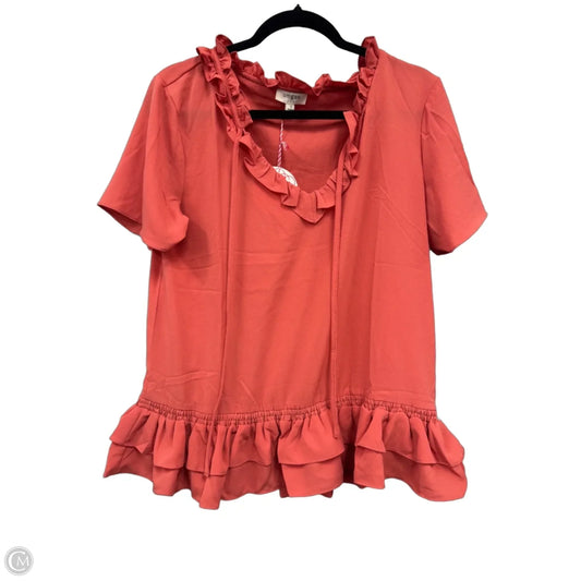 Top Short Sleeve By Umgee In Coral, Size: S