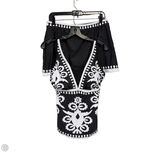 Swimsuit 2pc By Clothes Mentor In Black & White, Size: L