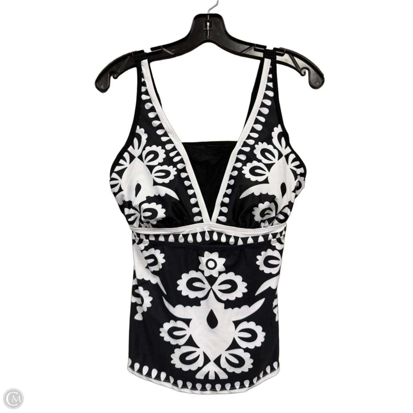 Swimsuit 2pc By Clothes Mentor In Black & White, Size: L