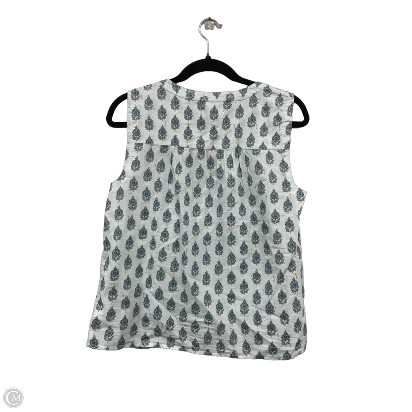 Top Short Sleeve By Lucky Brand In Blue & Green, Size: M