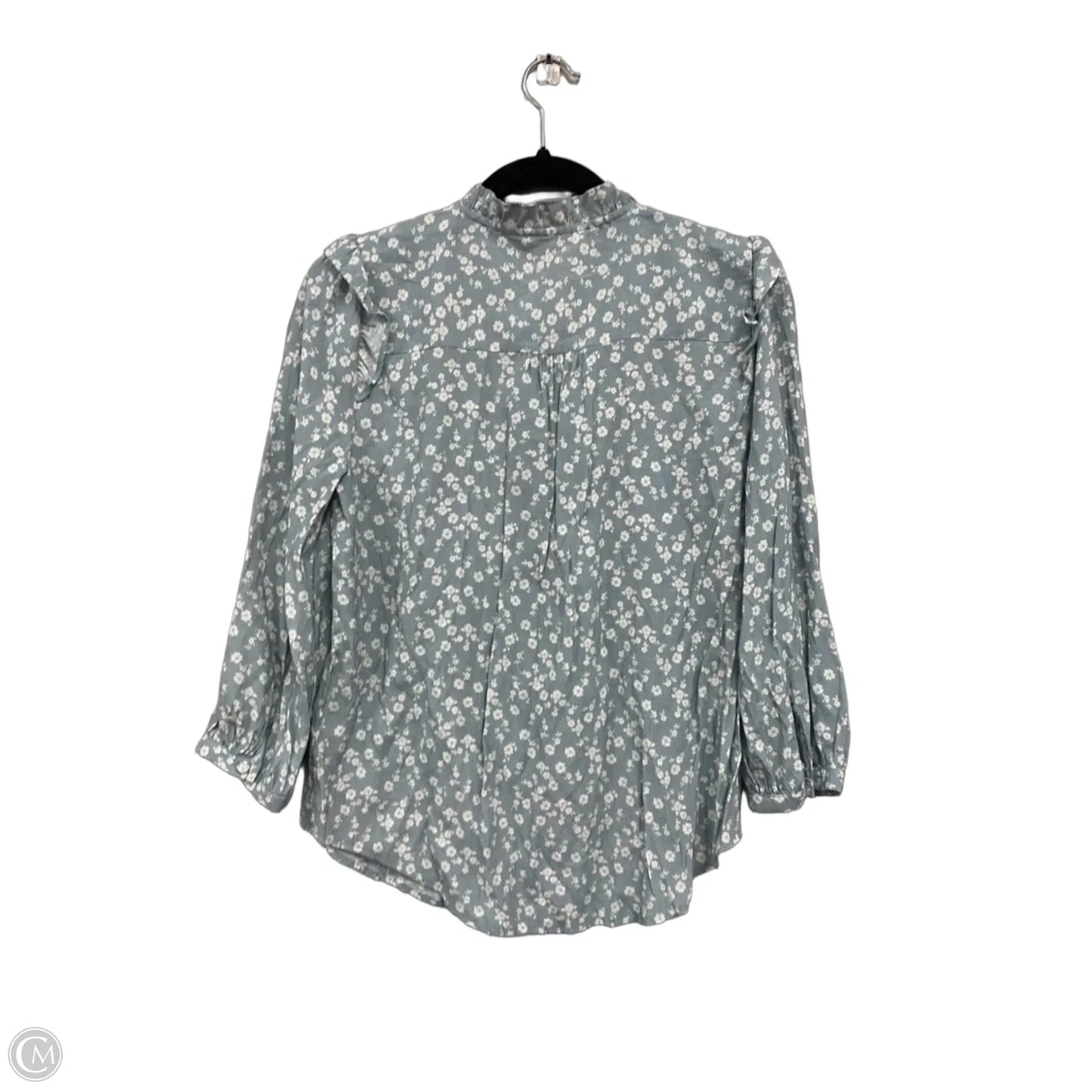 Top Long Sleeve By Lc Lauren Conrad In Green & White, Size: M