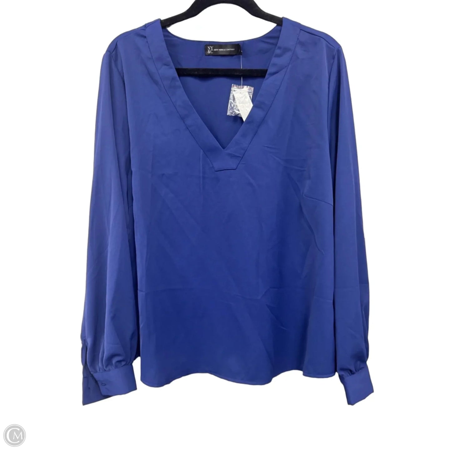 Top Long Sleeve By New York And Co In Blue, Size: Xl