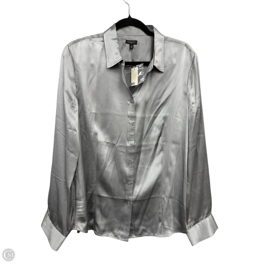 Blouse Long Sleeve By Talbots In Grey, Size: 16