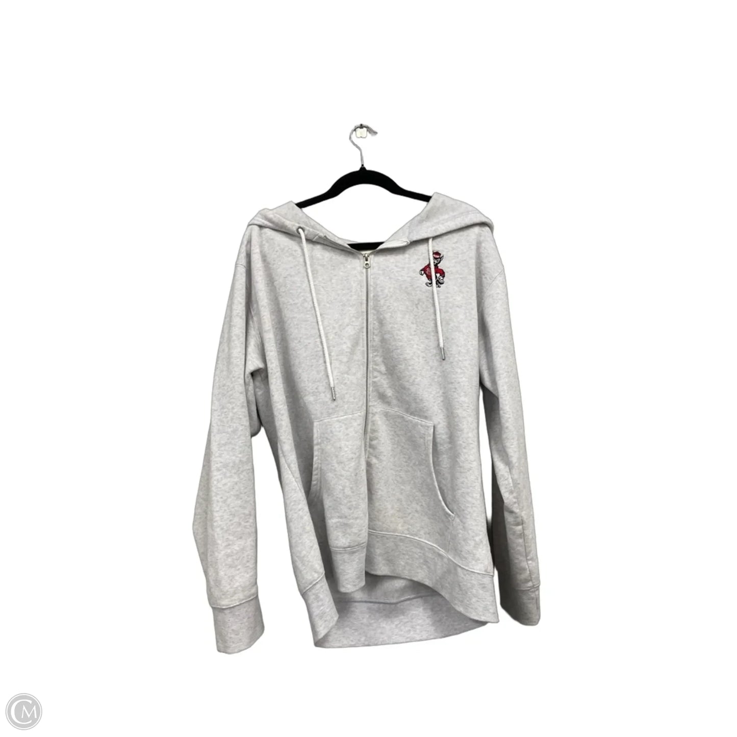 Sweatshirt Hoodie By Clothes Mentor In Grey, Size: Xl