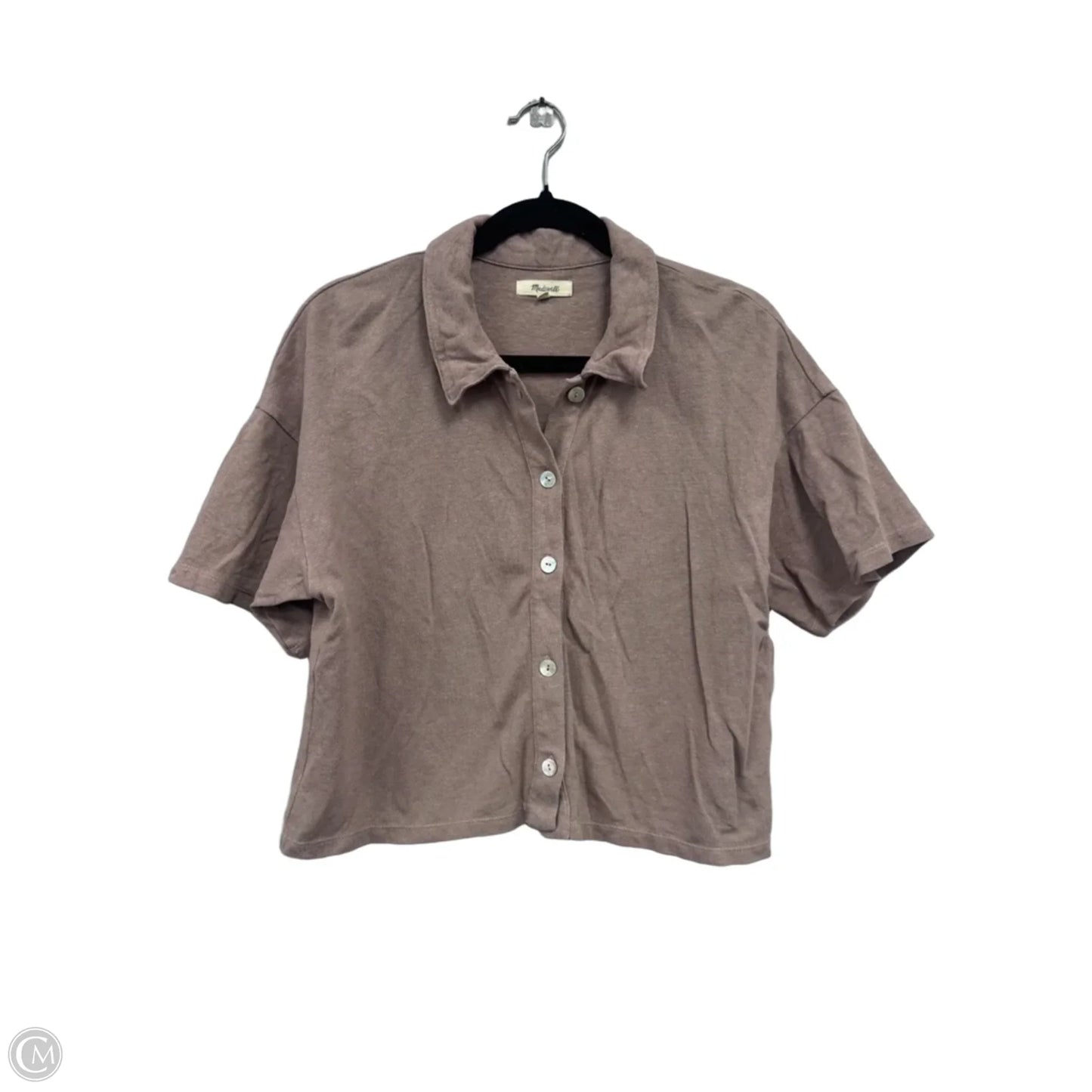 Top Short Sleeve By Madewell In Mauve, Size: M