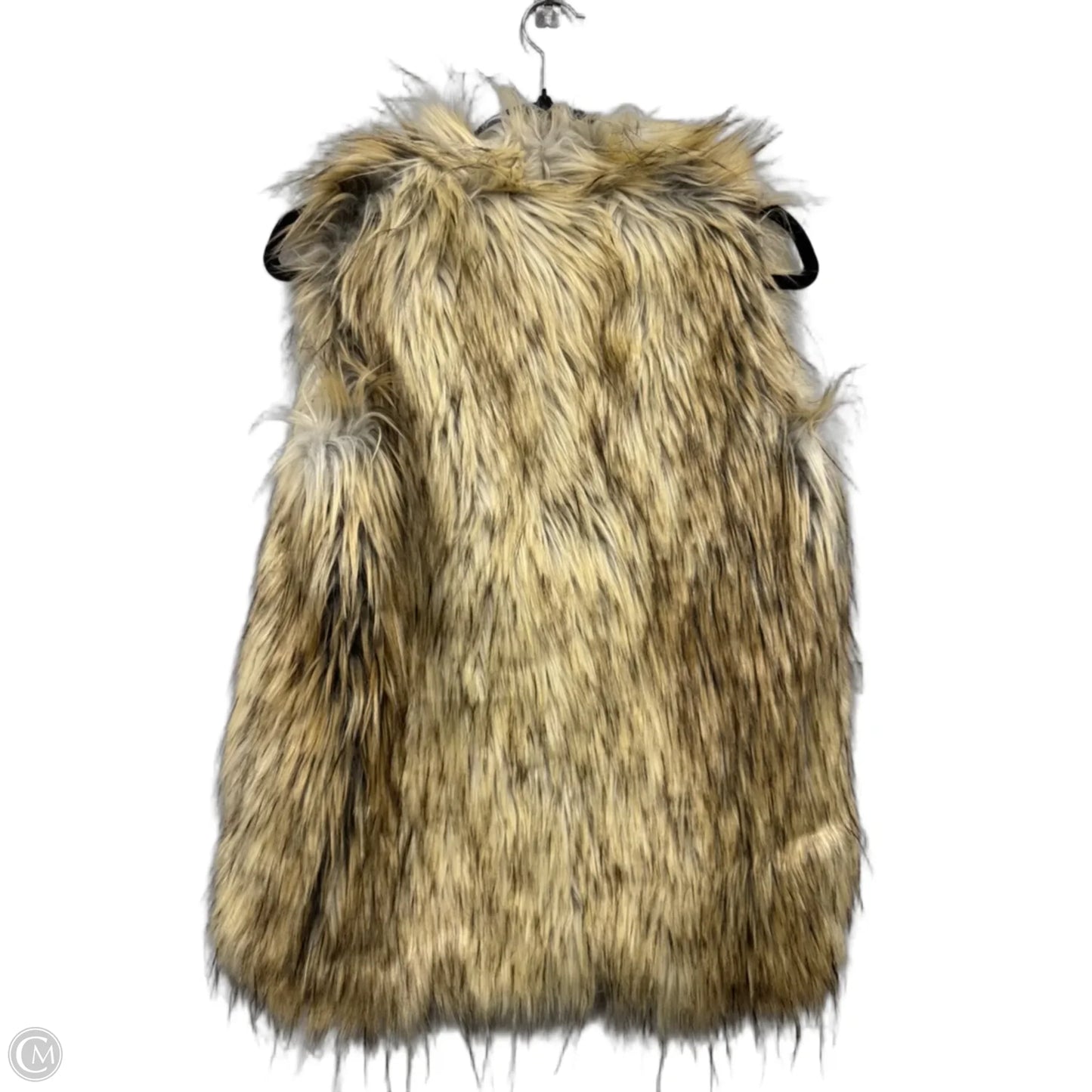 Vest Faux Fur & Sherpa By Grace & Lace In Cream & Tan, Size: S