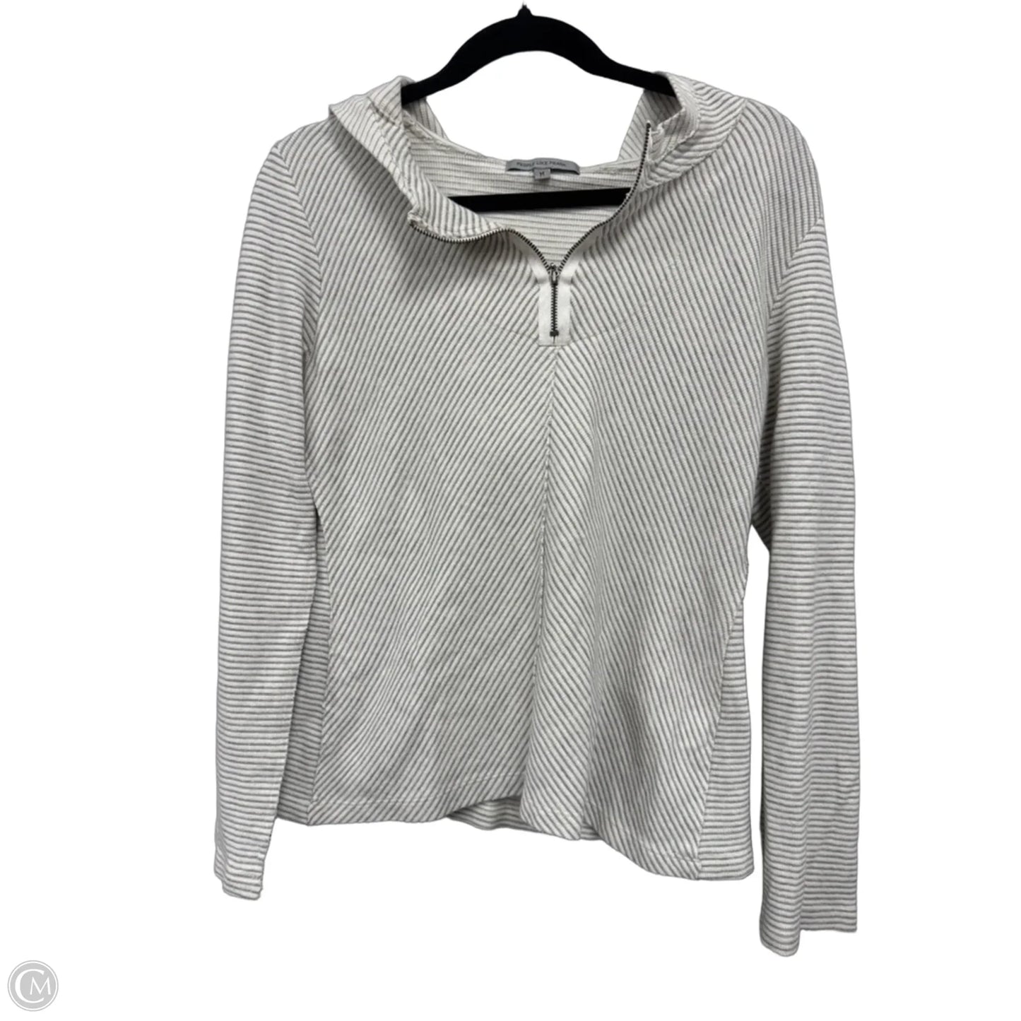 Top Long Sleeve By People Like Frank In Cream & Grey